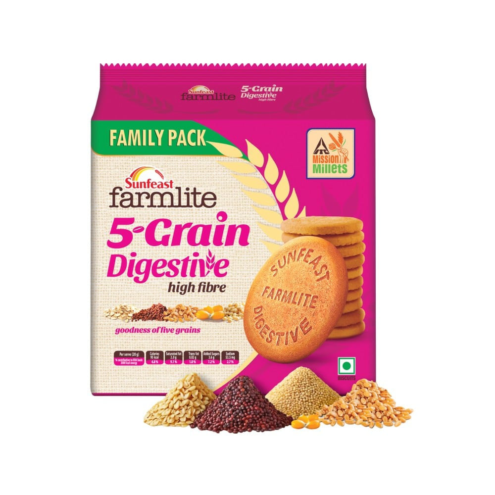 Sunfeast Farmlite 5 Grain High Fibre Digestive Biscuit : 800 g