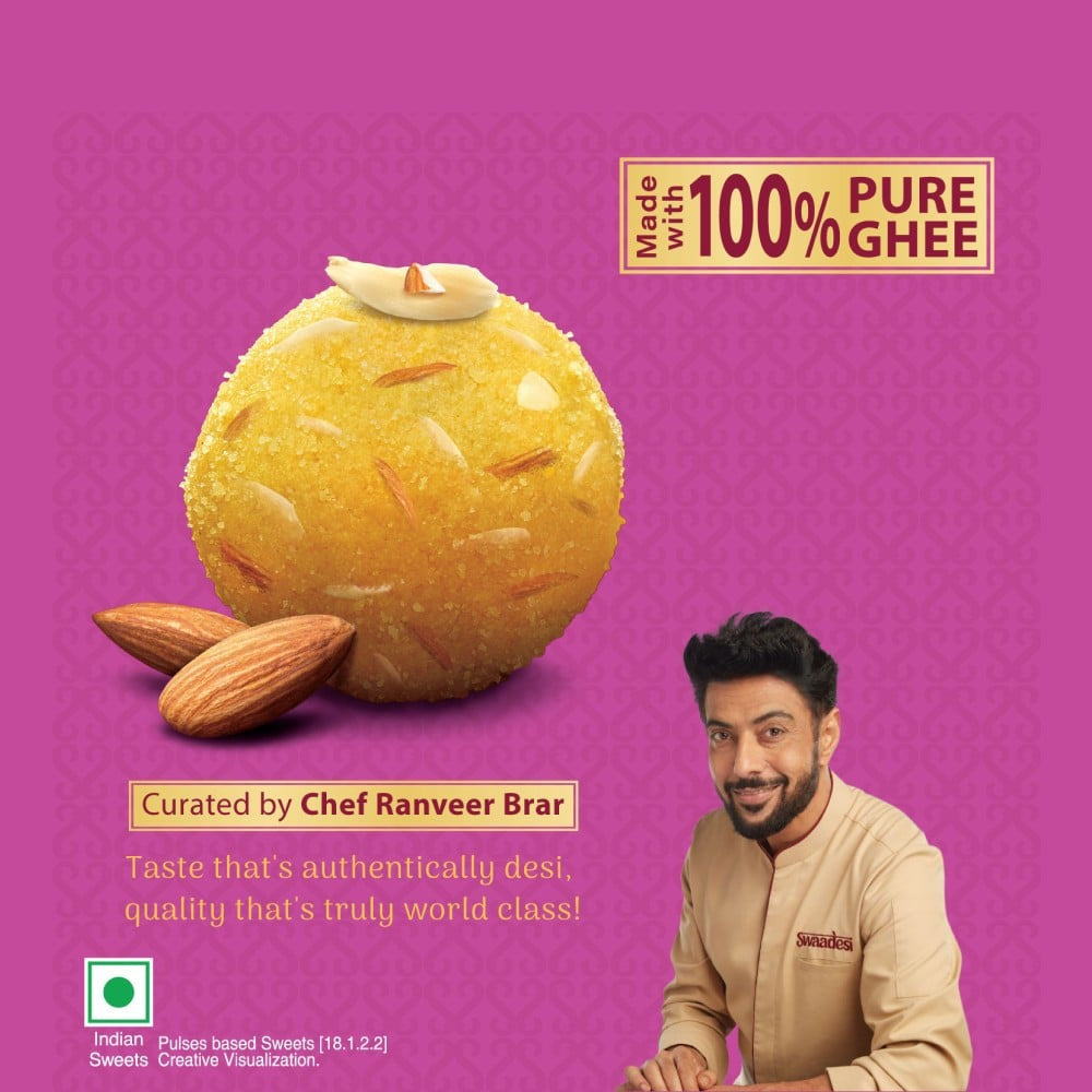 Desi Ghee Dryfruit Besan Laddu by Unibic Swaadesi : 240 g