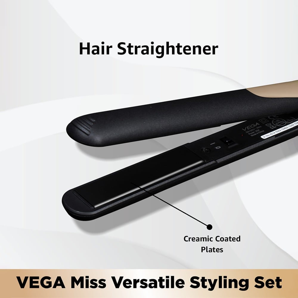 Vega Miss Versatile Hair Styling Kit, VHSS-03 (Black, 1000W) : 3 pieces