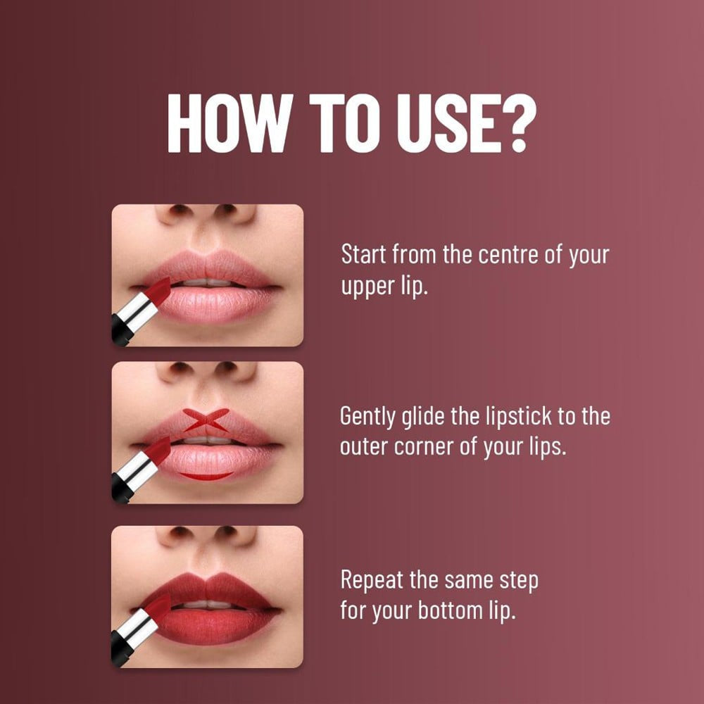 Swiss Beauty Pure Matte Lipstick (Hot Pink) : 3.8 g