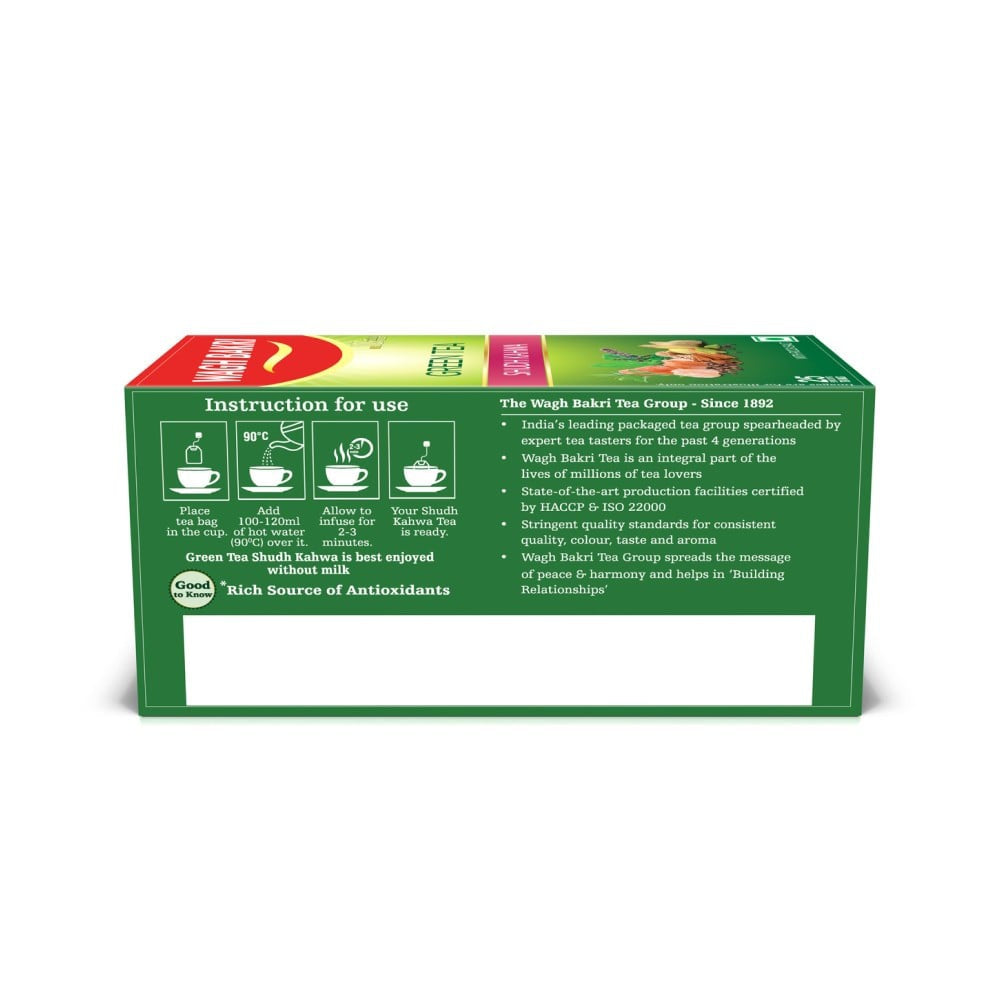 Wagh Bakri Sudh Kahwa Green Tea : 25 bags x 2.5 g