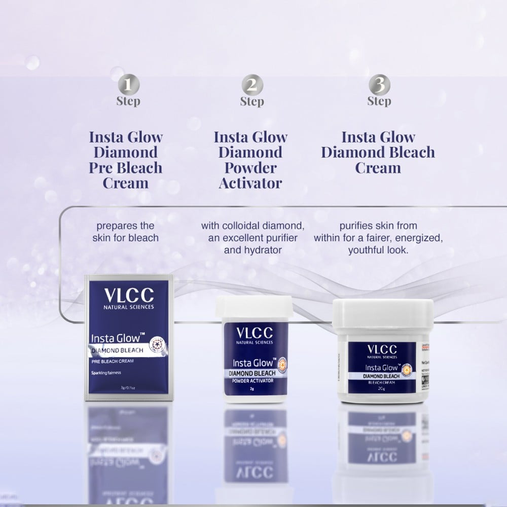 VLCC Insta Glow Diamond Bleach - Pack of 2 : 2 x 60 g