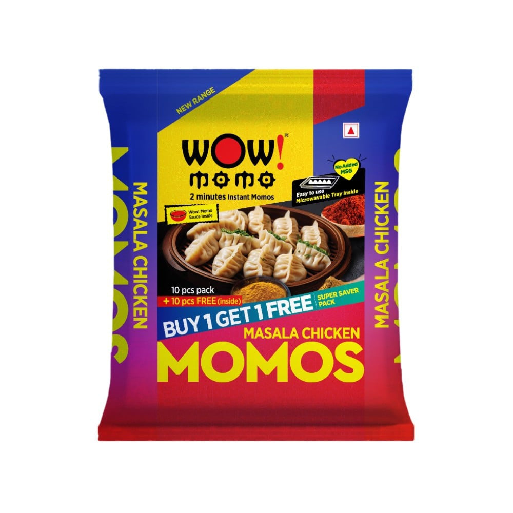 Wow! Momo Masala Chicken Momos - Buy 1 Get 1 Free : 480 g (2 x 10 pieces)