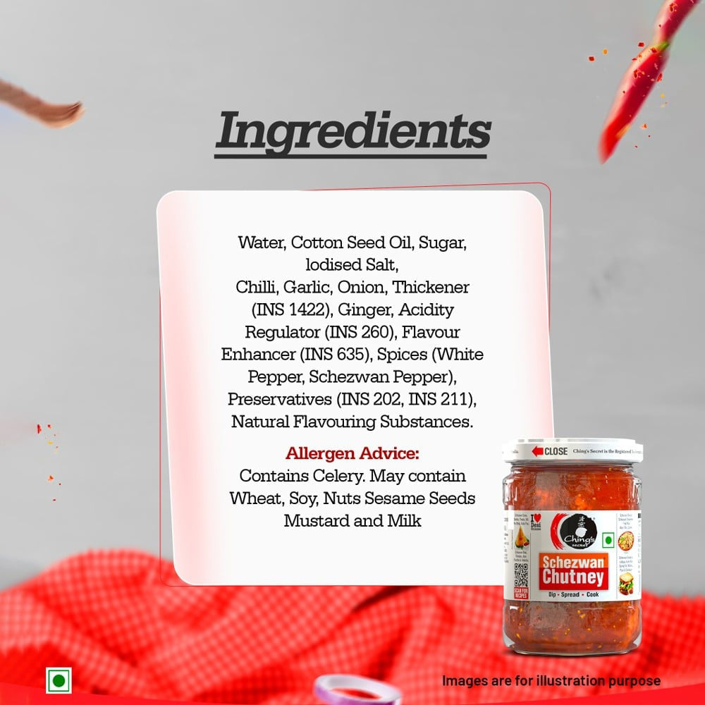 Ching's Secret Schezwan Chutney, Spread : 590 g