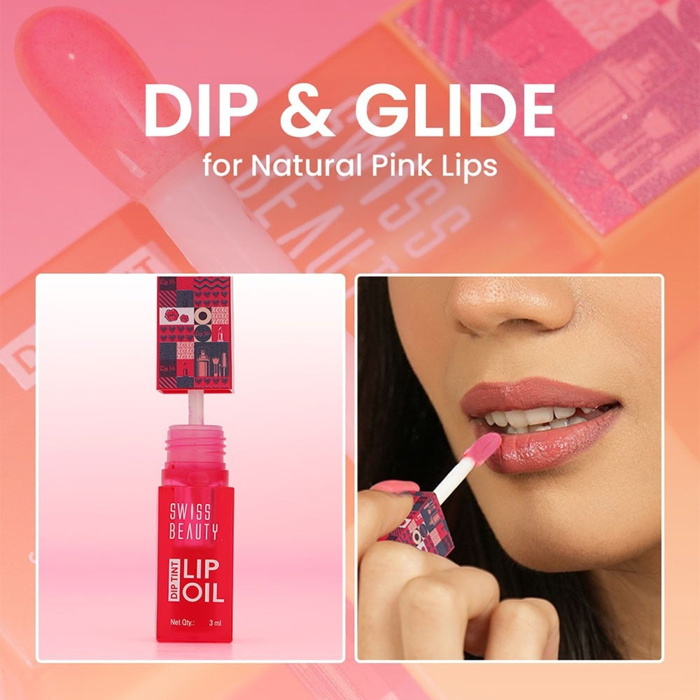 Swiss Beauty Dip Tint Lip Oil (Dragon Fruit) : 3 ml