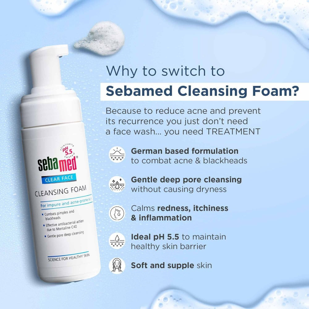 Sebamed Clear Face Cleansing Foam : 150 ml