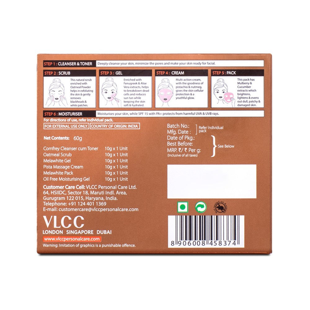 VLCC Anti Tan Facial Kit + Manicure & Pedicure Kit Combo : 60 g + 150 g + 60 ml