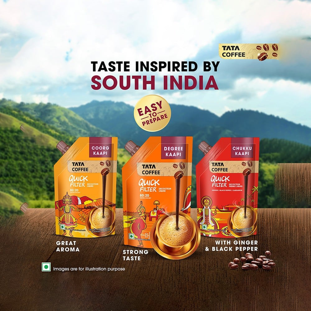 Tata Coffee Quick Decoction Premix Liquid Degree Kaapi Filter Coffee : 200 ml