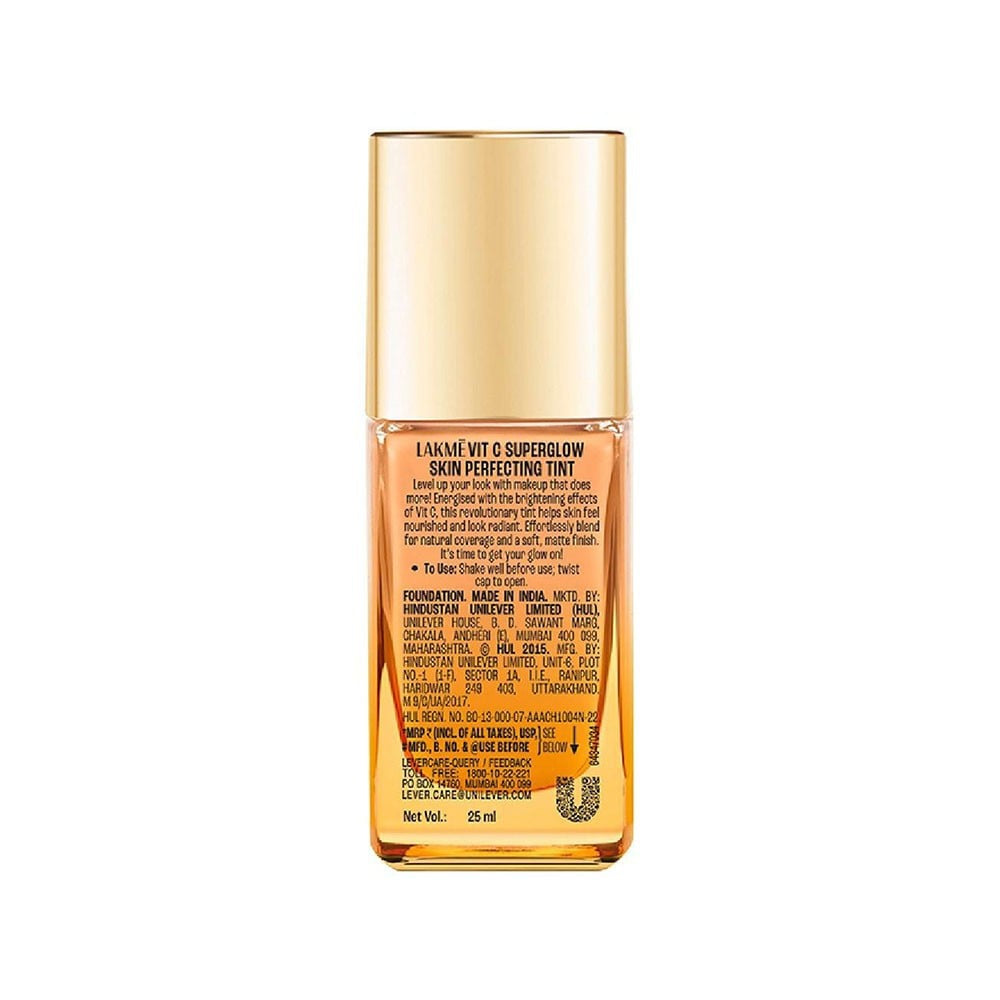 Lakme Makeup+ Skincare Vitamin C SuperGlow Foundation (Warm Natural) : 25 ml