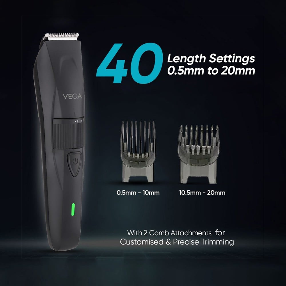 Vega Trimmer for Men Power Lite, VHTH-38 (Black) : 1 unit