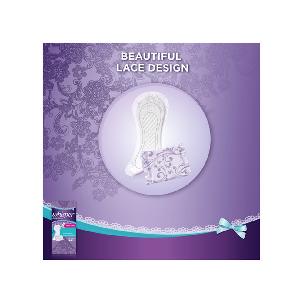 Whisper Ultra Upto No Gap No Leaks Sanitary Pads (XL) + Daily Liners Clean & Fresh Panty Liners Combo : 15 pieces + 20 pieces