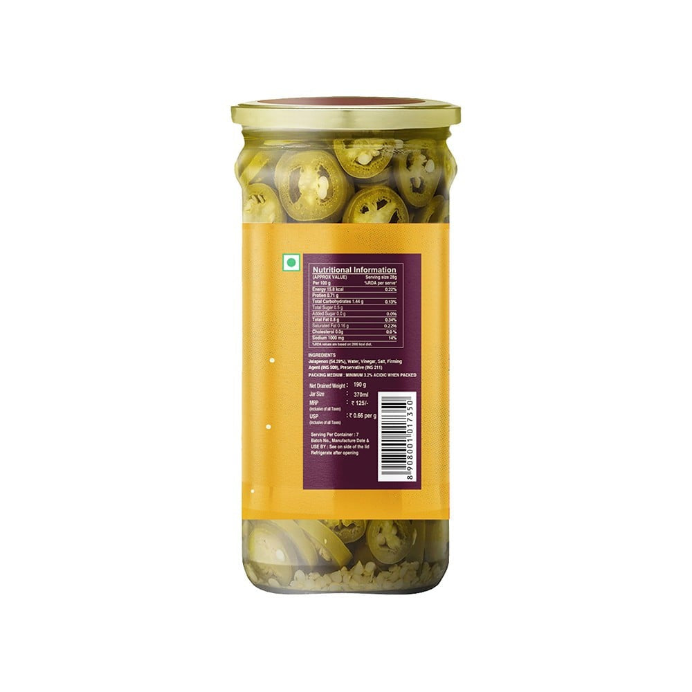 Cornitos Sliced Jalapeno Peppers - Pack of 3 : 3 x 370 ml