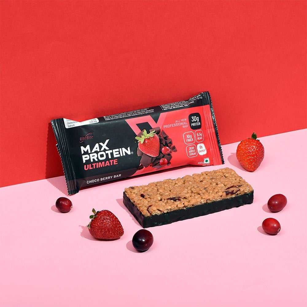 RiteBite Max Protein Bar (Choco Berry) - Pack of 2 : 2 x 100 g