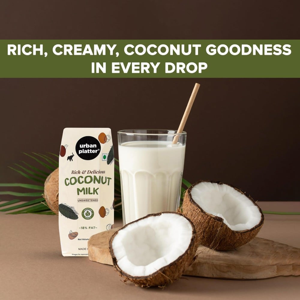 Urban Platter Unsweetened Coconut Milk : 250 ml