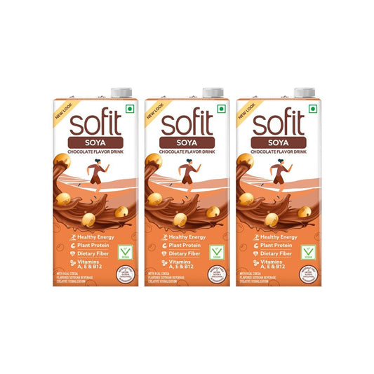 Sofit Chocolate Soy Beverage - Pack of 3 : 3 x 1 ltr