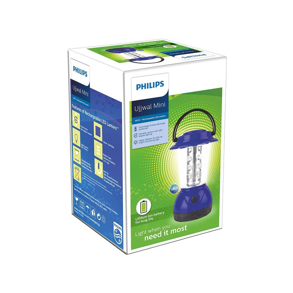 Philips Ujjwal Mini Rechargeable LED 4W Emergency Light (blue) : 1 unit