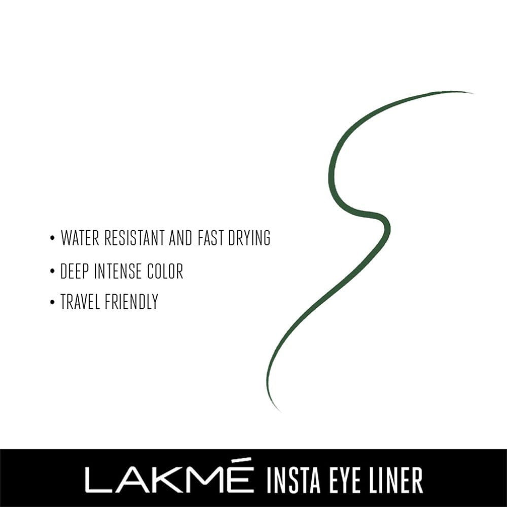 Lakme Insta Water Resistant Eyeliner (Green) : 9 ml