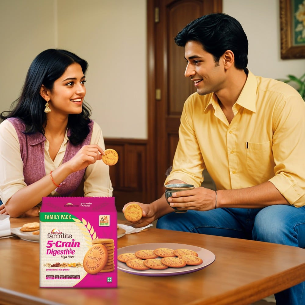 Sunfeast Farmlite 5 Grain High Fibre Digestive Biscuit : 800 g