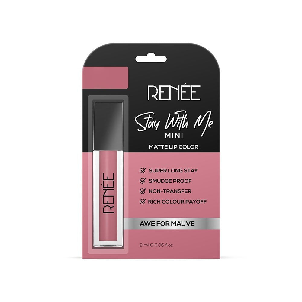 Renee Stay With Me Mini Matte Lipstick (Awe For Mauve) : 2 ml