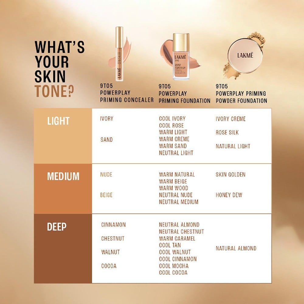 Lakme 9To5 Primer + Matte Powder Foundation (Silky Golden) : 9 g