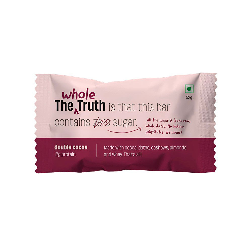 The Whole Truth Double Cocoa Protein Bar : 52 g