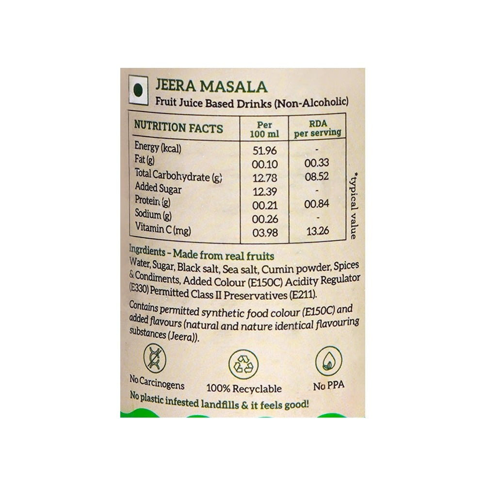 The Original Shikanji Co Jeera Masala Juice : 200 ml