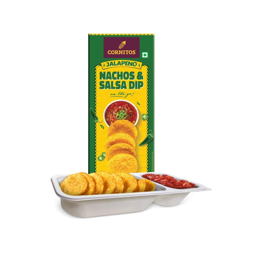 Cornitos Crisps Jalapeno Nachos & Salsa Dip : 70 g