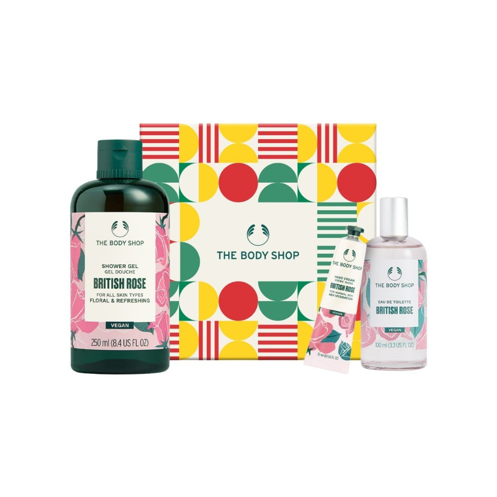 The Body Shop Lather & Slather British Rose Gift Set : 1 pack (3 pieces)
