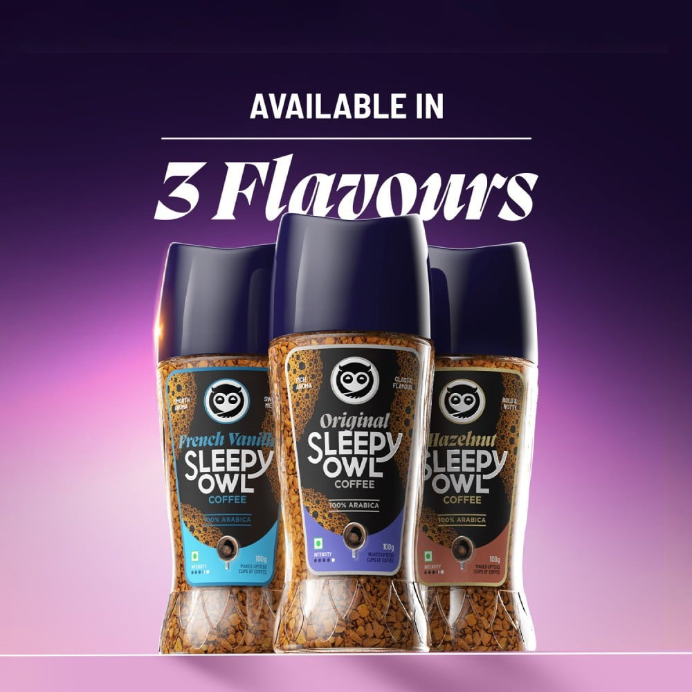 Sleepy Owl Original 100% Arabica Instant Coffee - Pack of 3 : 3 x 100 g