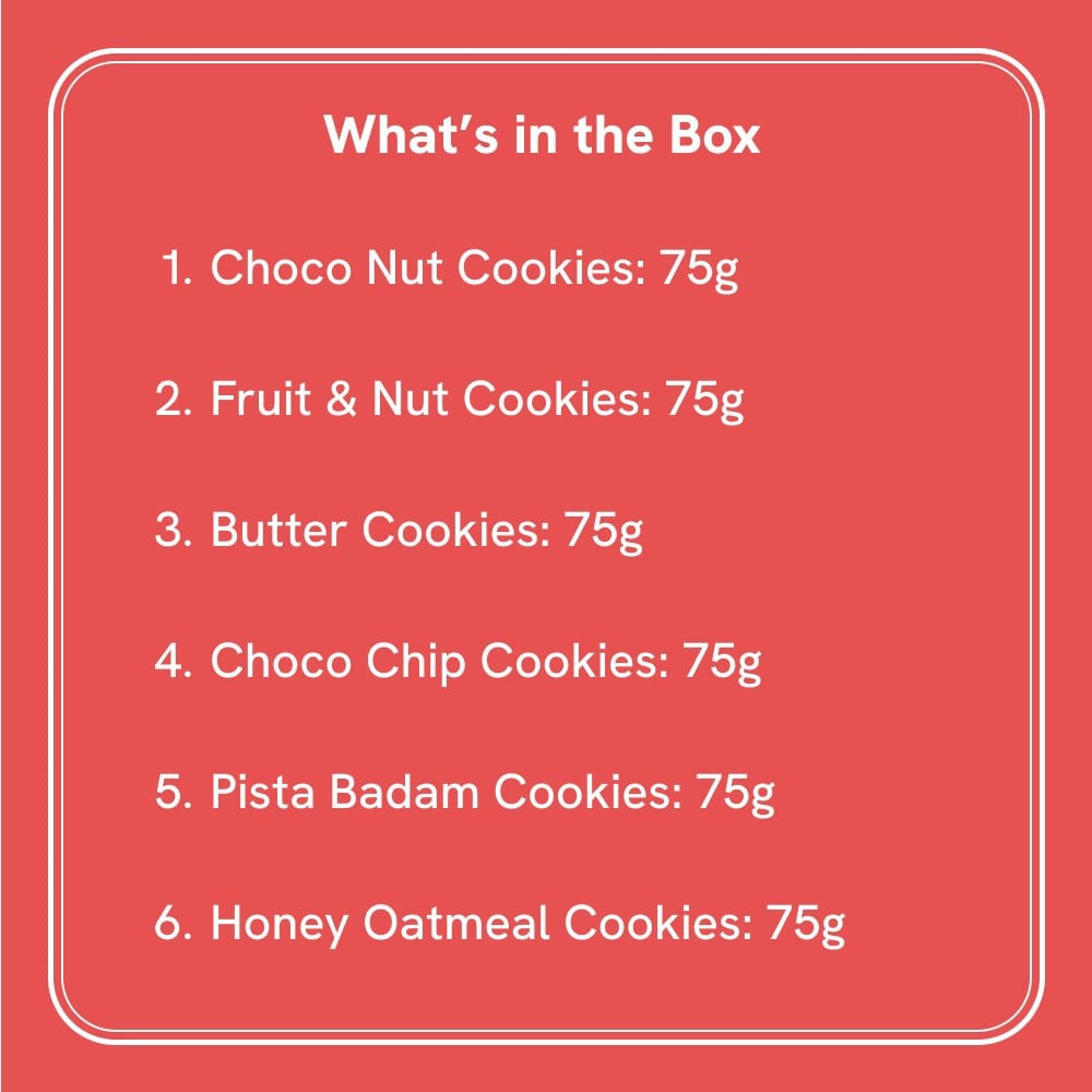 Unibic Assorted Cookies - Pack of 6 : 6x75 g