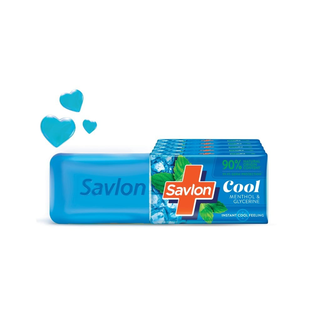 Savlon Cool Menthol And Glycerin Soap : 5 x 125 g
