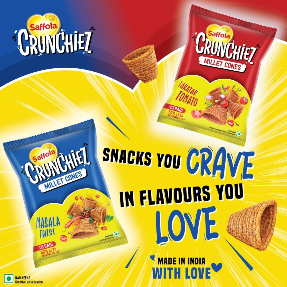 Saffola Crunchiez Ragi (Munchiez) Chips Masala : 70 g