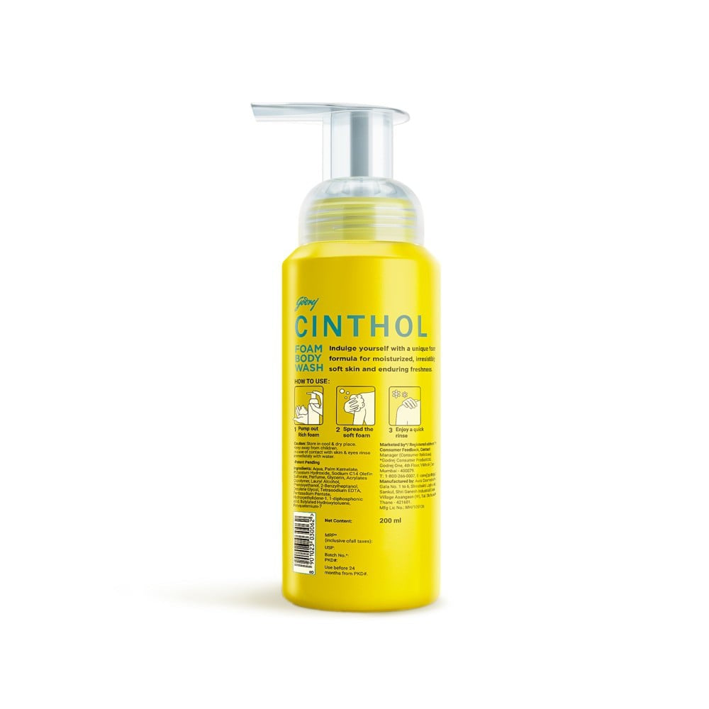 Cinthol Foam Body Wash - Lime : 200 ml