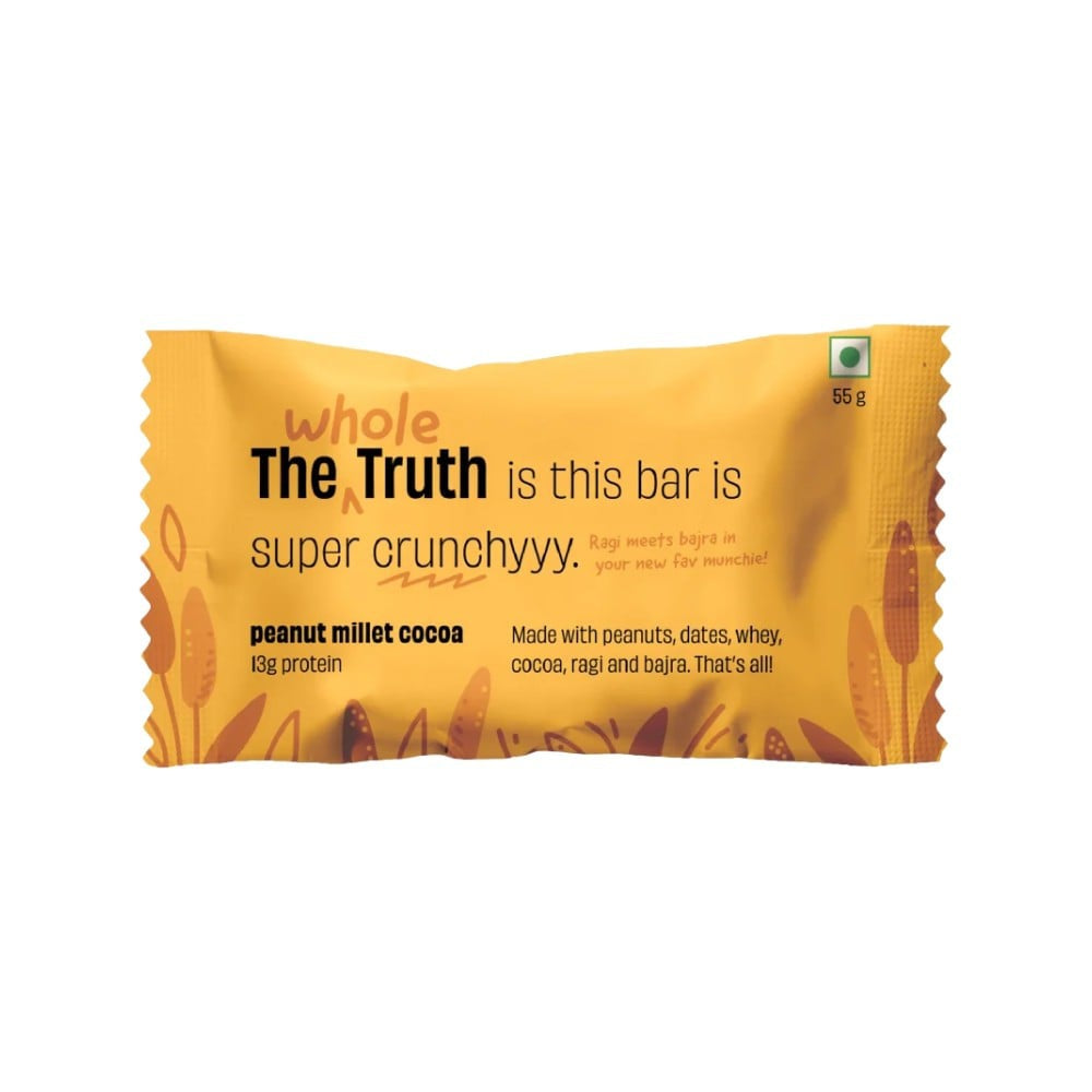 The Whole Truth Peanut Millet Cocoa Protein Bar : 55 g