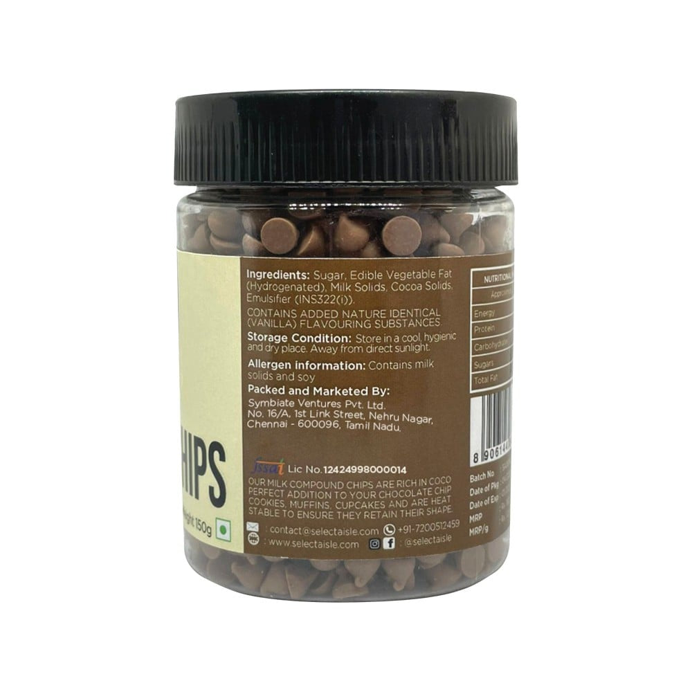 The Select Aisle Milk Choco Chips : 150 g
