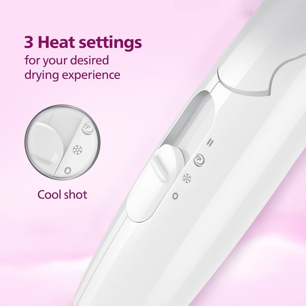 Philips HP8120/00 Thermoprotect Hair Dryer (White & Pink, 1200W) : 1 unit
