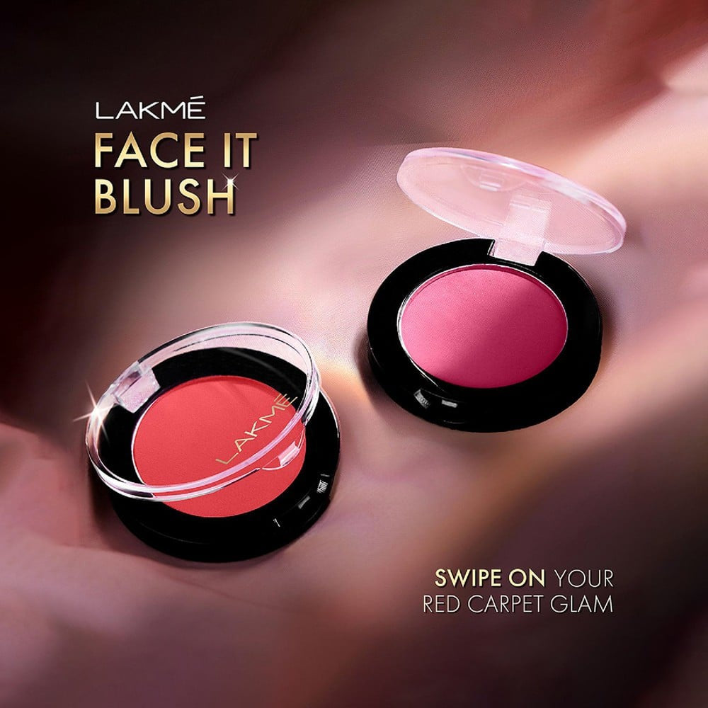 Lakme Face It Powder Blush (Flushed Pink) : 4 g