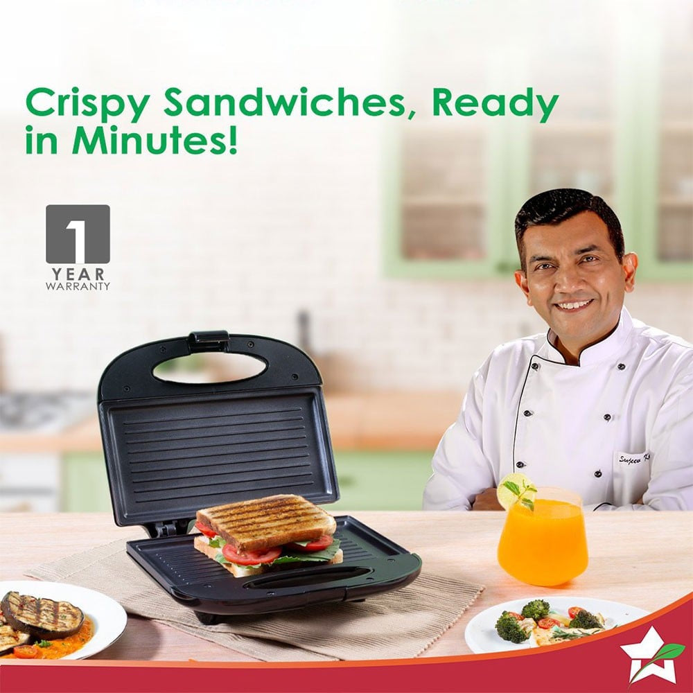 Wonderchef Prato Plus Toaster Griller & Crescent Electric Kettle (Kettle: 1350 W Griller: 800 W) : 1 pack (2 pieces)