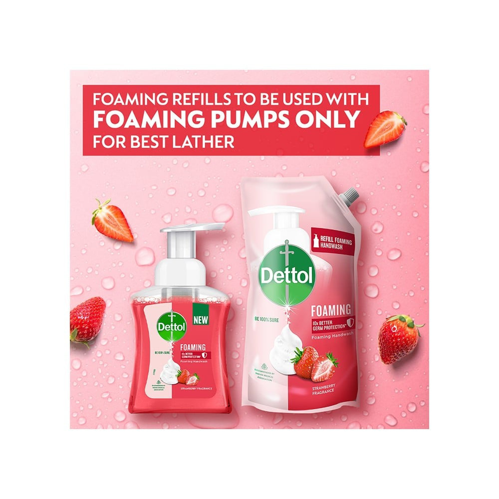 Dettol Strawberry Fragrance Foaming Hand Wash + Aloe Coconut Foaming Hand Wash Combo : 250 ml + 250 ml