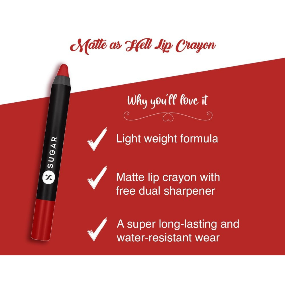 SUGAR Matte As Hell Lip Crayon (Scarlett O'Hara) : 2.5 g