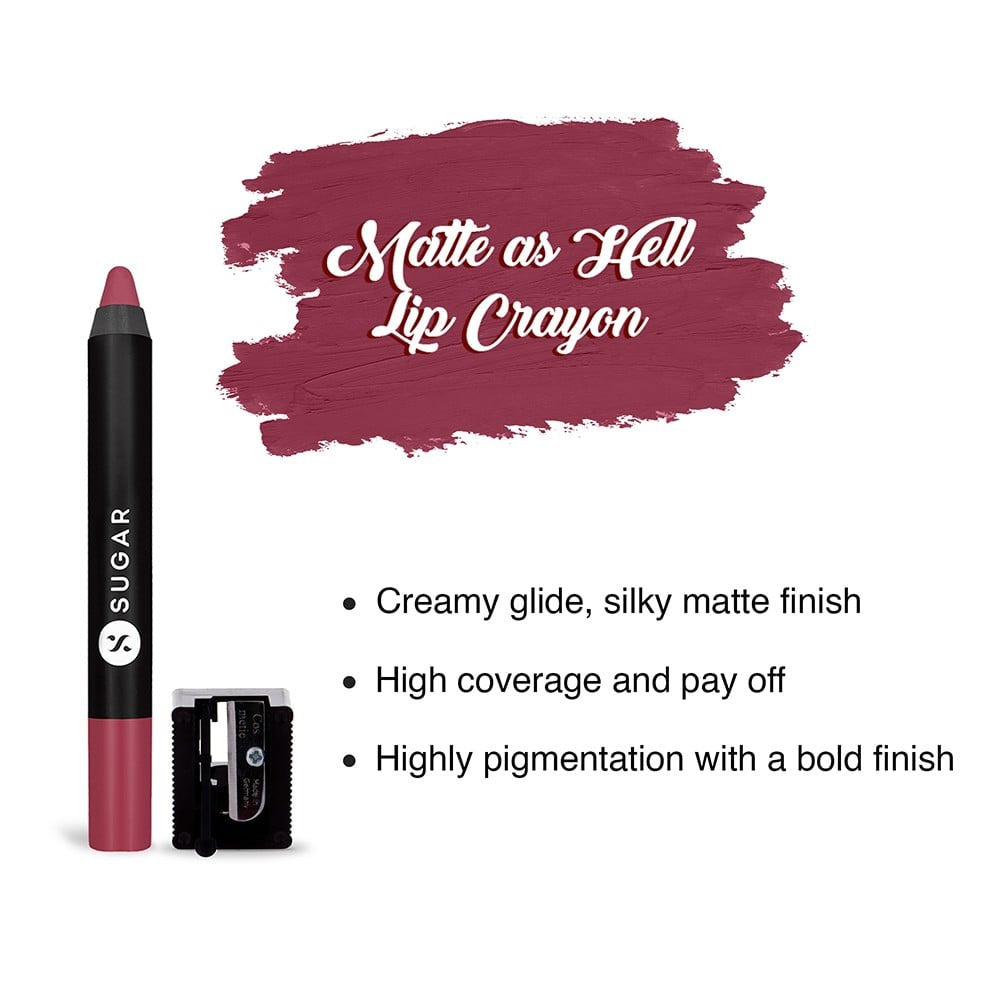 SUGAR Matte As Hell Lip Crayon (Honey Rider 28) : 2.8 g