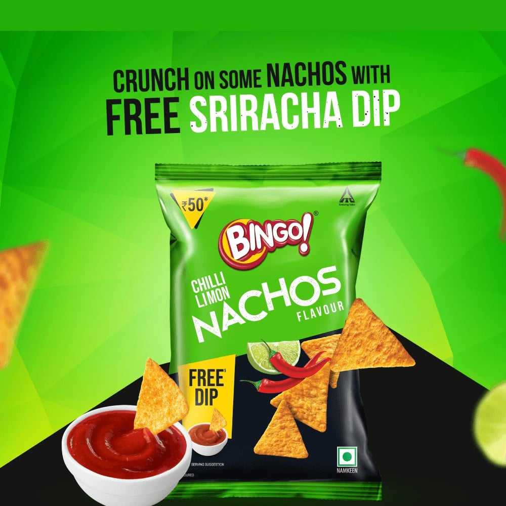 Bingo Chilli Limon Nachos : 82 g
