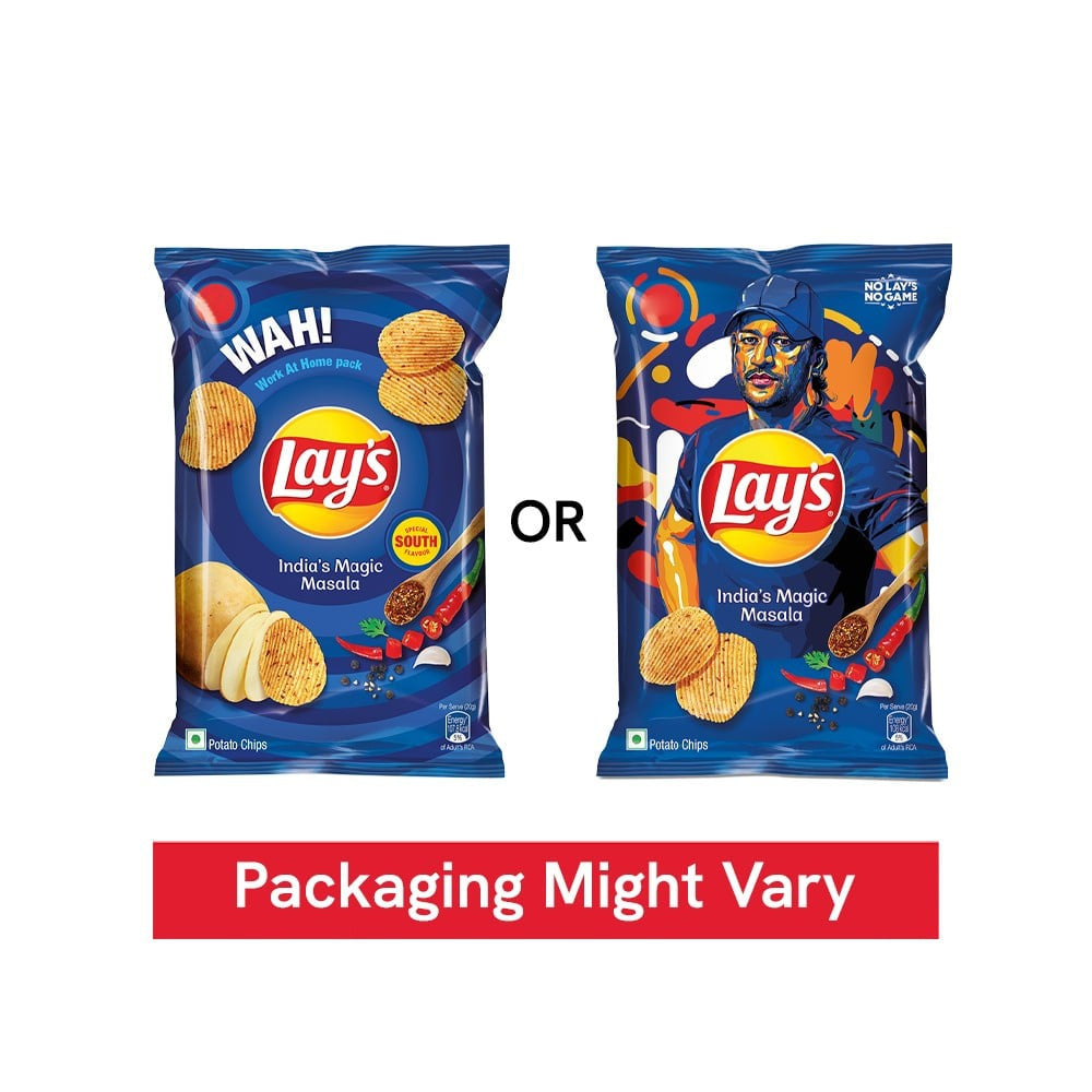 Lay's India's Magic Masala Potato Chips (143 g) - Pack of 2 : 2 x 143 g