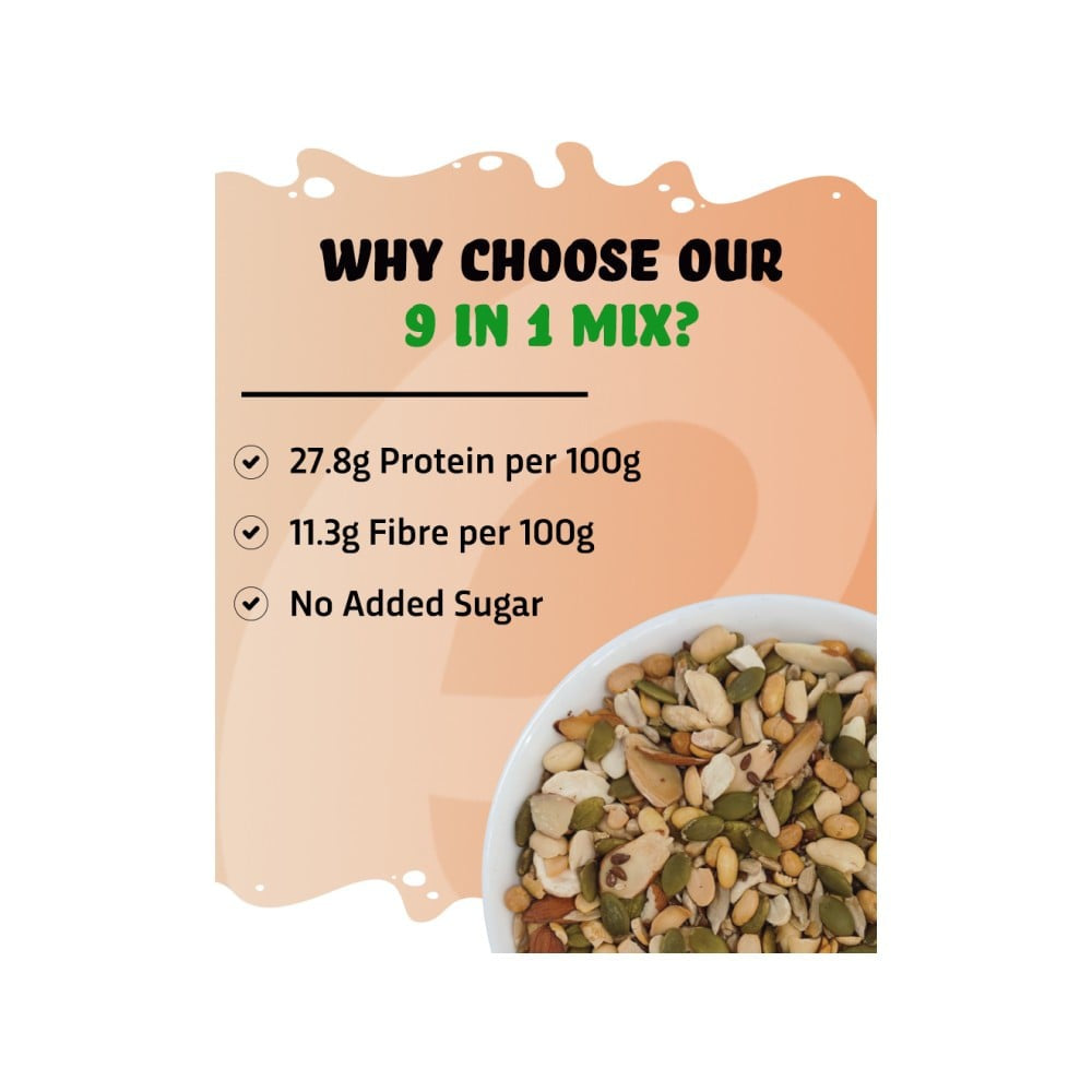 True Elements 9-In-1 Mix Nuts, Seeds & Dry Fruits - High in Protein : 125 g