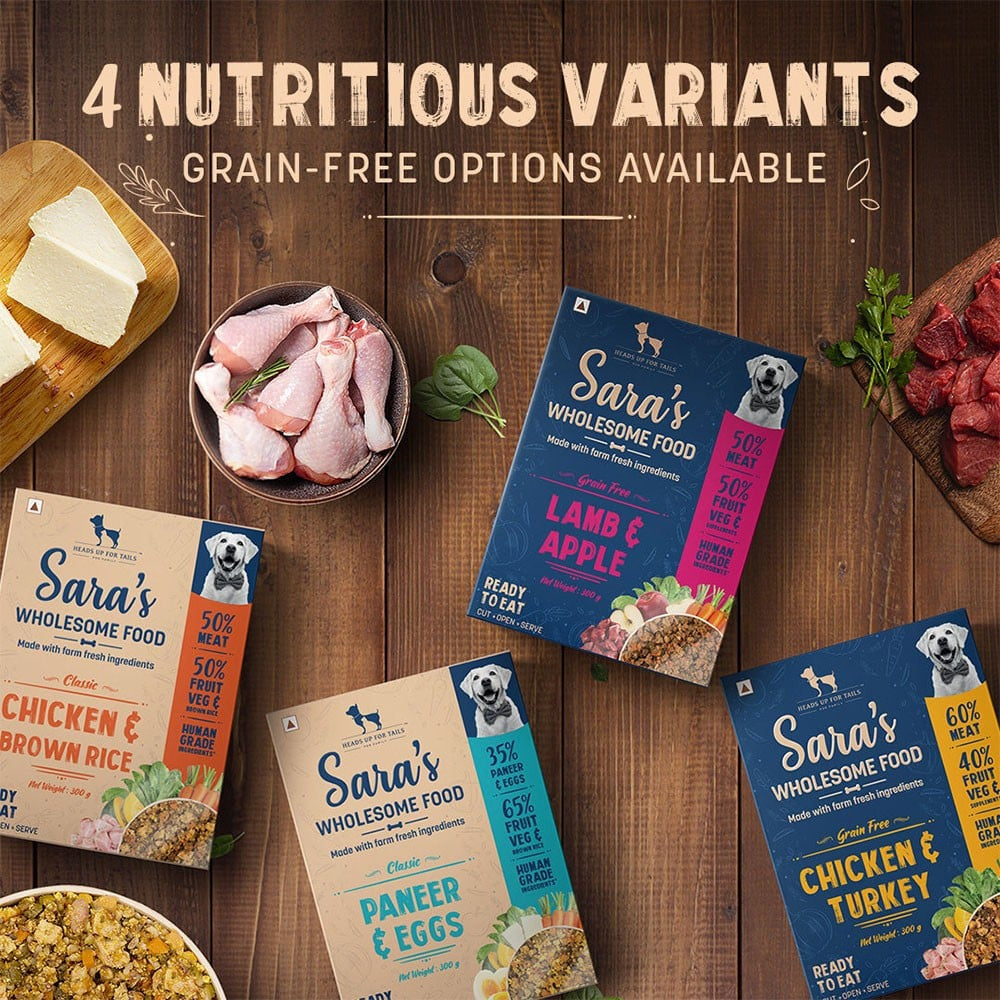 HUFT Sara's Wholesome Chicken & Turkey Dog Food - Pack of 2 : 2 x 300 g