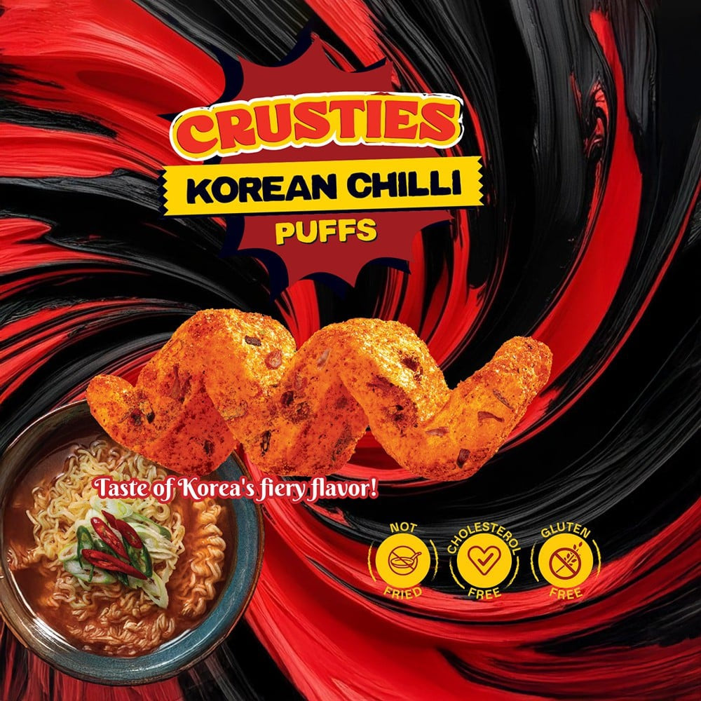 Cornitos Crusties Korean Chilli Puffs - Pack of 3 : 3 x 62 g