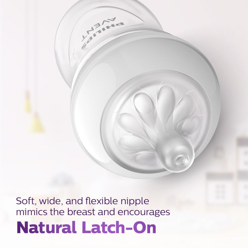 Philips Avent Natural Slow Flow Feeding Nipple 1+ Month : 1 pack (2 pieces)