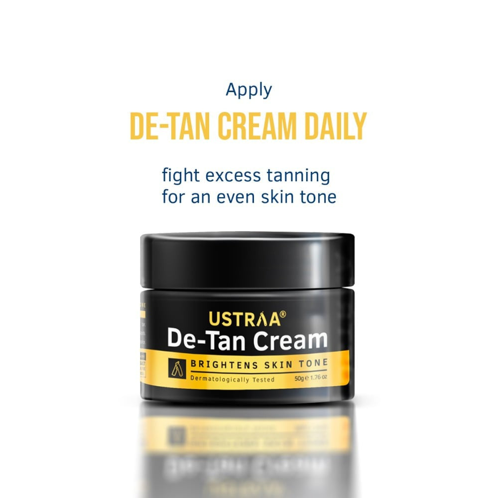Ustraa De-Tan Face Scrub + De -Tan Face Cream (50 g) Combo : 100 g + 50 g