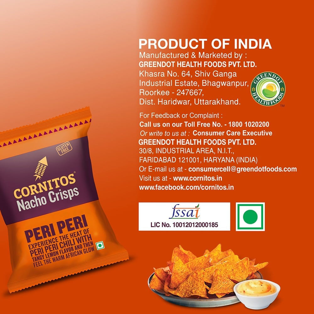 Cornitos Peri Peri Nachos - Pack of 2 : 2 x 150 g