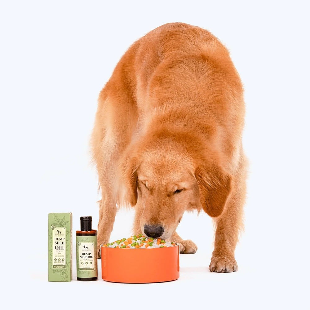 HUFT Multipurpose Hemp Seed Oil For Dog + Food Topper Chicken Liver With Organic Turmeric Dog Treat Combo : 200 ml + 70 g